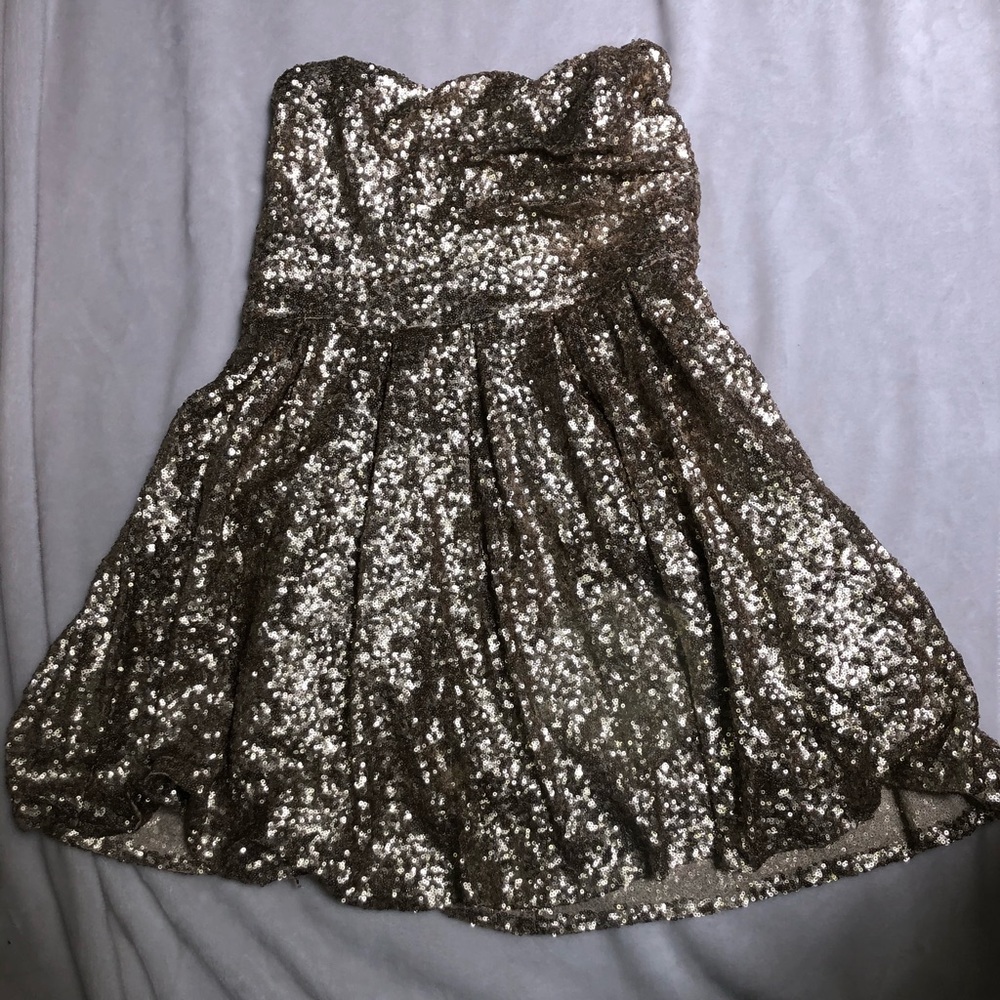 ASOS gold sequin dress